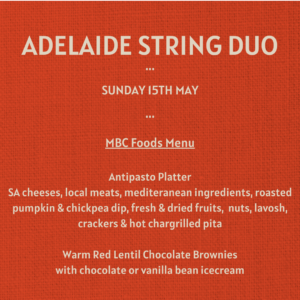 Adelaide String Duo Menu