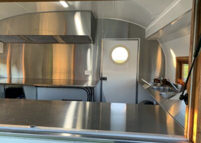 Inside the mobile kitchen